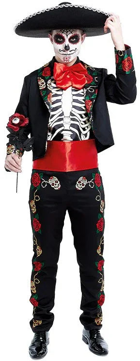 Disfraz de Catrin Esqueleto Mexicano para Hombre Catrina Partilandia